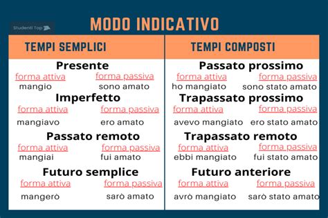 Modo Indicativo Frases - Il modo indicativo: tempi verbali e frasi d'esempio - Studenti Top