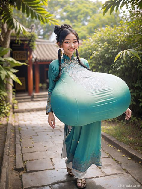 Gigantic breasts in green dress | Linh Giang by ohshinakai on DeviantArt
