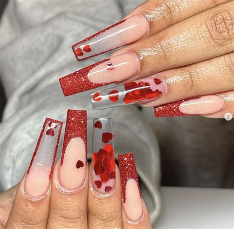 Sparkle and Shine with 50 Ravishing Red Glitter Nail Designs: Elevate Your Glam Game!