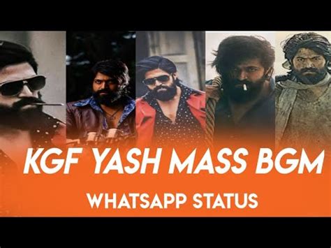 kgf yash mass whatsapp status saivis creation youtube