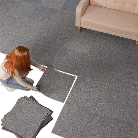 buy nisorpa heavy duty carpet squares   light grey  pack