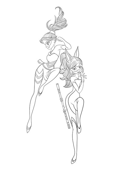 Chloe and Sabrina download and color for free