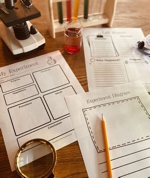 science experiment log  dyertyme tpt