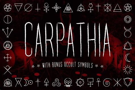 Carpathia Typeface + Extras | Symbol Fonts ~ Creative Market