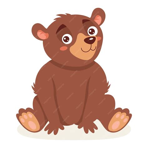 Ilustração dos desenhos animados de um urso | Vetor Premium