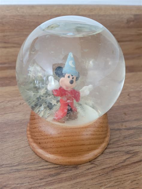 Disney Snow Globes Wood Base - Etsy