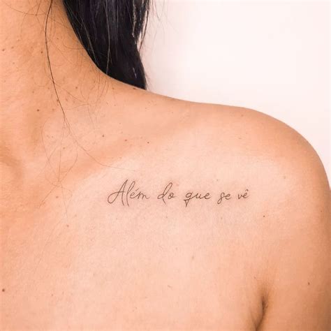 Tatuagens Ombro - As melhores tatuagens delicadas de frase no ombro: inspirações ...