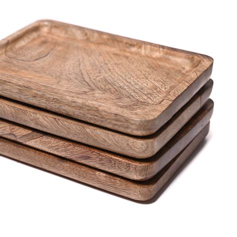 wooden tray small  edged tray rustic mango wood etsy