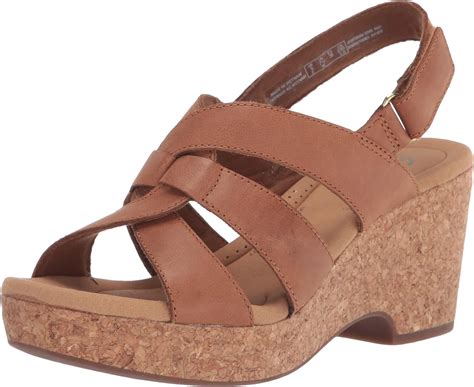 Amazon.com | Clarks Women's Giselle Beach Wedge Sandal | Platforms & Wedges