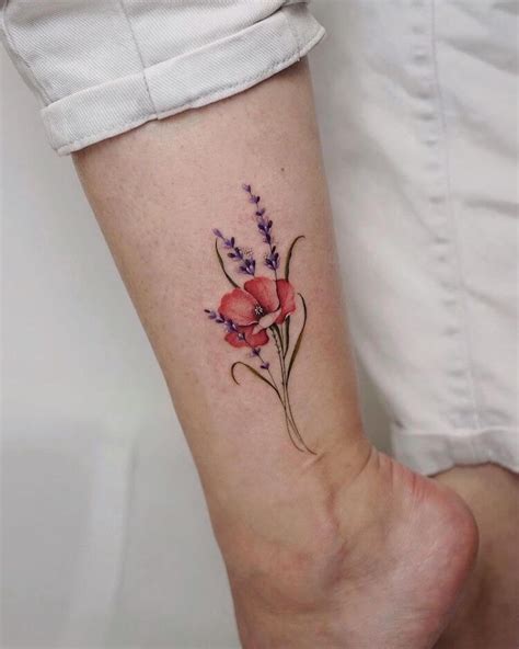 17 Remarkable Poppy Flower Tattoo Designs - Mom's Got the Stuff | Poppies tattoo, Lavender ...