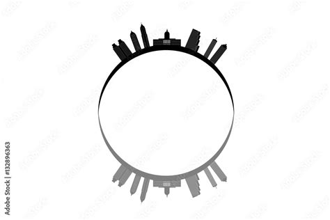 Atlanta, Georgia skyline. Detailed vector silhouette Stock Vector ...