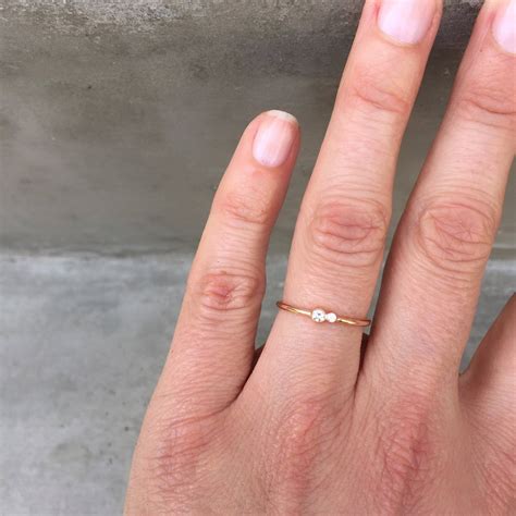 Kissing Diamonds Delicate Gold Ring – NIXIN