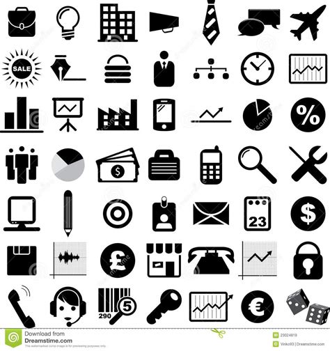 17 Black And White Business Icons Vector Free Images - Black and White ...