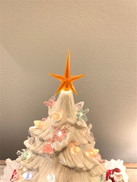 Vintage Ceramic Christmas Tree Star Toppers choose Color & - Etsy