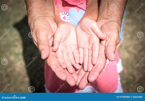 Old and young hands stock photo. Image of grandmother - 97909882