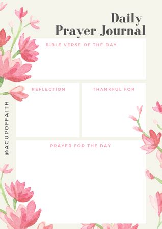 15 Best Printable Prayer Journal Templates for 2022 - Happier Human