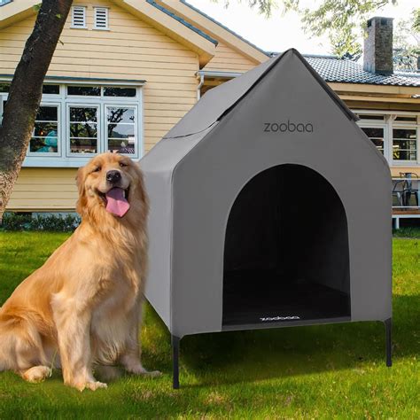 Zooba - Casa grande para perros 2 en 1 de 36 pulgadas, casa para perros