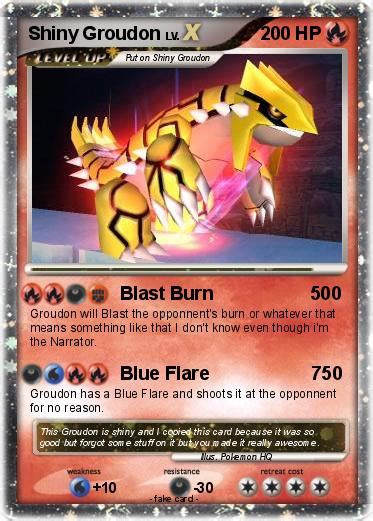 Shiny Groudon Card