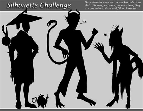 Silhouette Challenge by AntiquedBones on DeviantArt