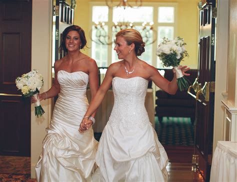 Lesbian wedding, Lesbian bride, Wedding reception outfit