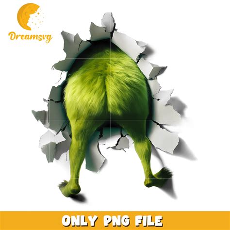 The grinch butt png, grinch booty pic png, grinch's butt png