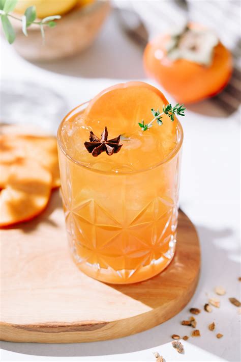 Spiced Persimmon Mocktail - The Social Sipper