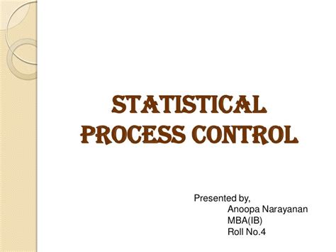 Statistical process control