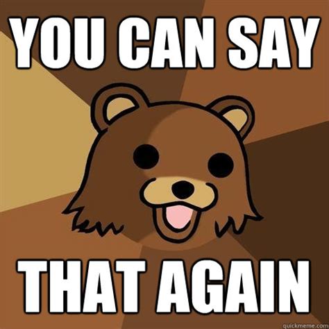 YOU can say that again - Pedobear - quickmeme