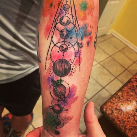 Geometric Solar System Tattoo Design and Stencil - Instant Digital ...