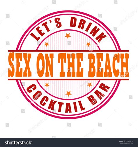 Sex On Beach Cocktail Grunge Rubber Stock Vector (Royalty Free