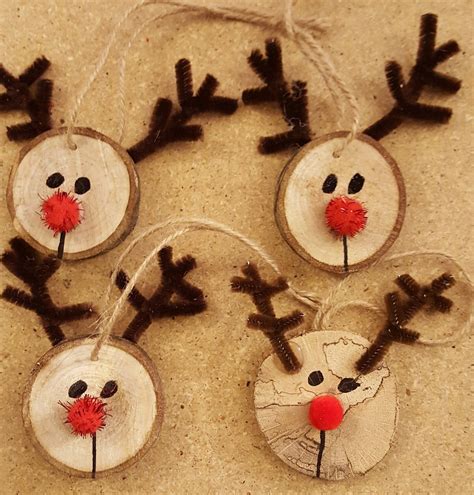 Wooden Reindeer Ornaments - Etsy