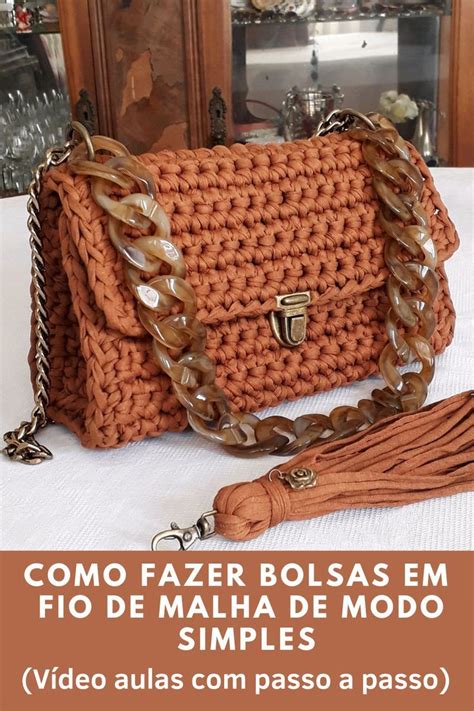 Como Fazer Bolsas De Crochê - PASSO A PASSO DE COMO FAZER BOLSAS DE CROCHÊ EM FIO DE MALHA | Bolsa de ...