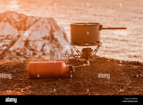 Tourist equipment and tools: camping gas Stock Photo - Alamy
