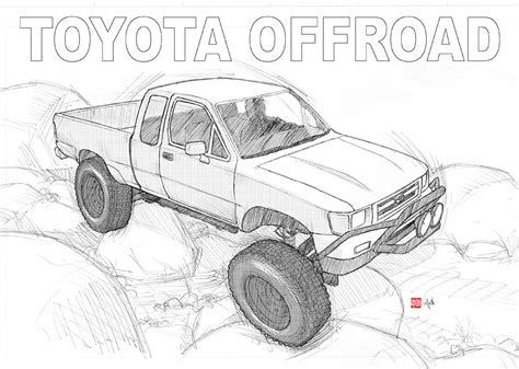 Toyota 4x4 pickup offroad by randychen on DeviantArt