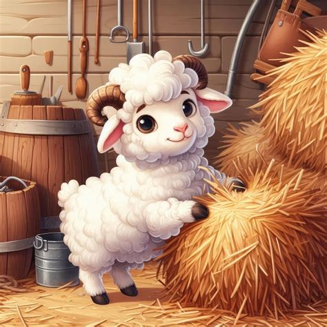 Premium Photo | Sheep in a farm animal background