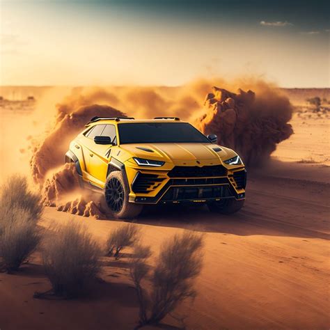 Lamborghini urus in the desert