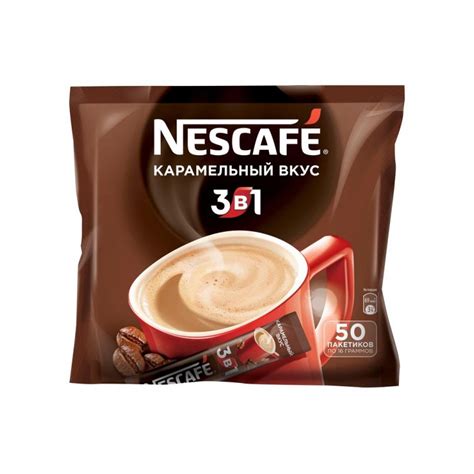 Кофе растворимый Nescafe 3 в 1 Карамельный вкус с доставкой по Москве и ...