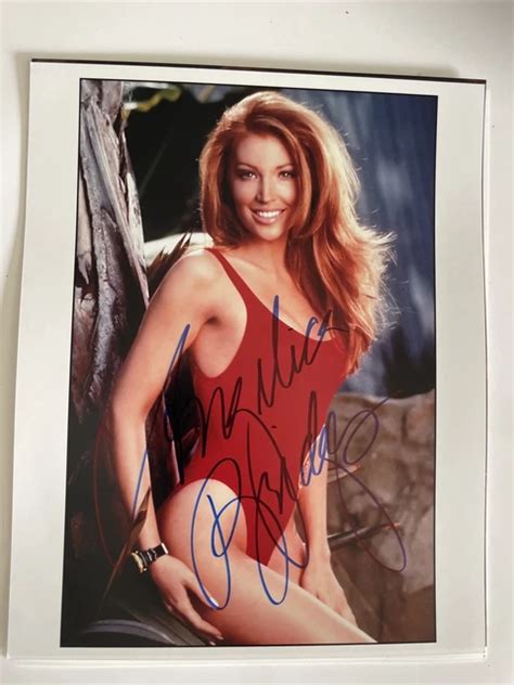 ANGELICA BRIDGES SIGNED Baywatch PLAYBOY Playmate ACTRESS TV 8x10 Promo