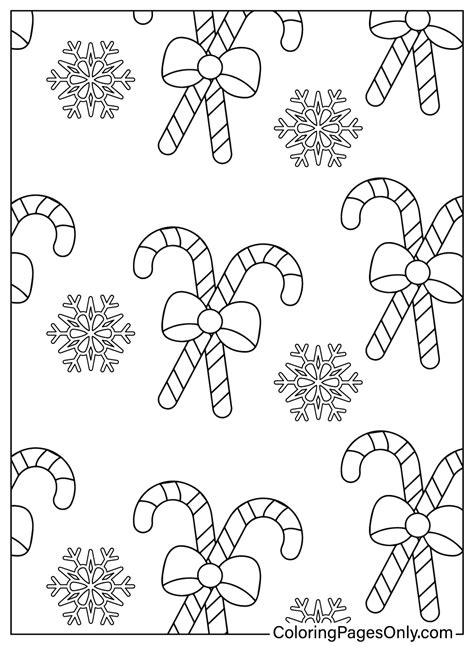 Printable Christmas Candy Cane Coloring Page - Free Printable Coloring ...