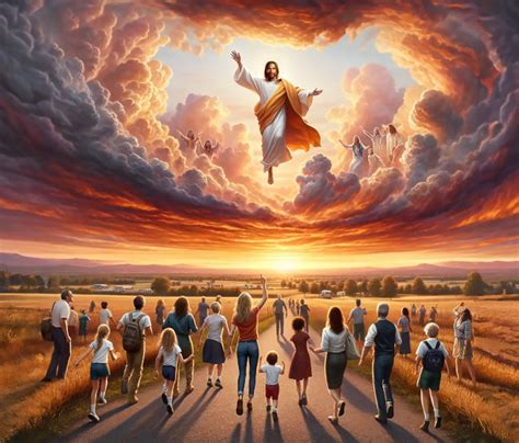 christian art coming   clouds printable digital image  jesus