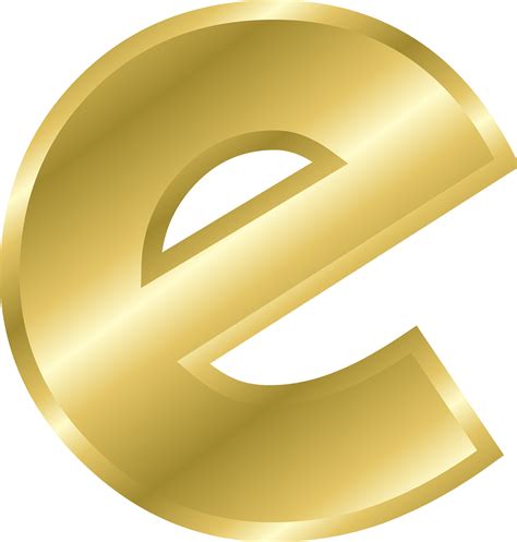 Golden Letter E