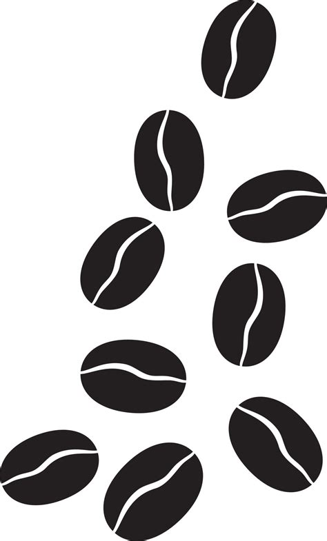 coffee beans black  white vector illustration  vector art