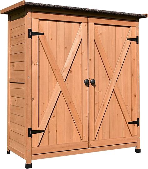 Amazon.com: Outdoor Storage Cabinet with Shelves Garden Storage Cabinet for Backyard, Garden ...