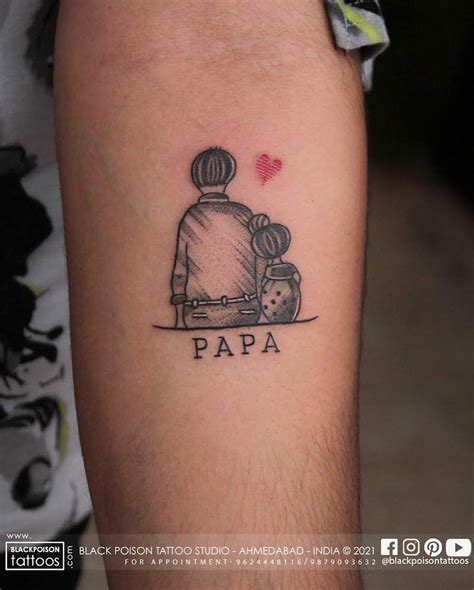 father daughter matching tattoo 7