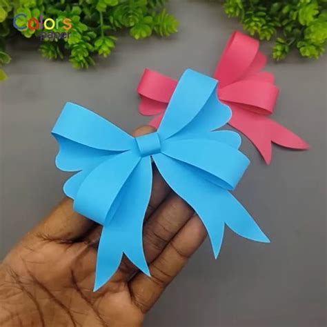 DIY Wrapping Paper Bow🎀Make a Bow out of Wrapping Paper🎀Origami Bow ...