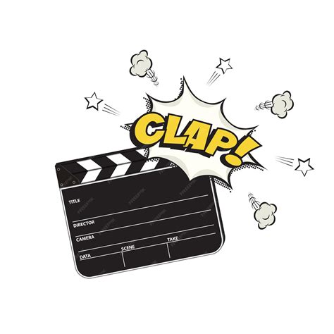 Premium Vector | Cinema clapper board making clap sound filming movie