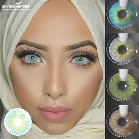 Ooghare Kleur Contactlenzen Voor Ogen 2 Stuks Aurora Blauw Groen ...