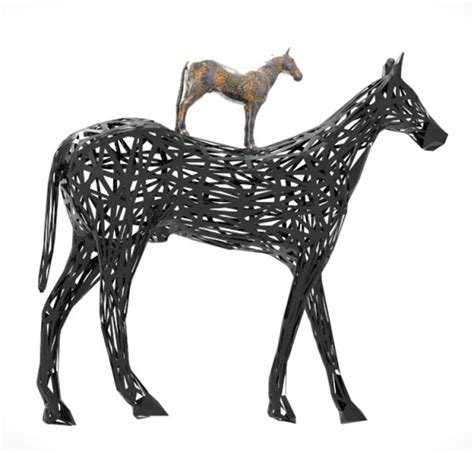 Black Horse Sculpture Modern Art Deco - Modern Sculpture Artists