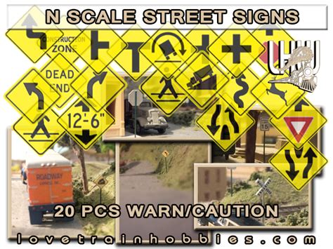 N-scale-road-street-traffic-signs-crossbucks-warning-stop-speed-limit ...