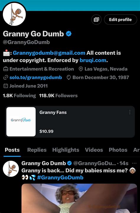 Monni - Granny is back on X : https://x.com/grannygodumb?s=21 | Facebook